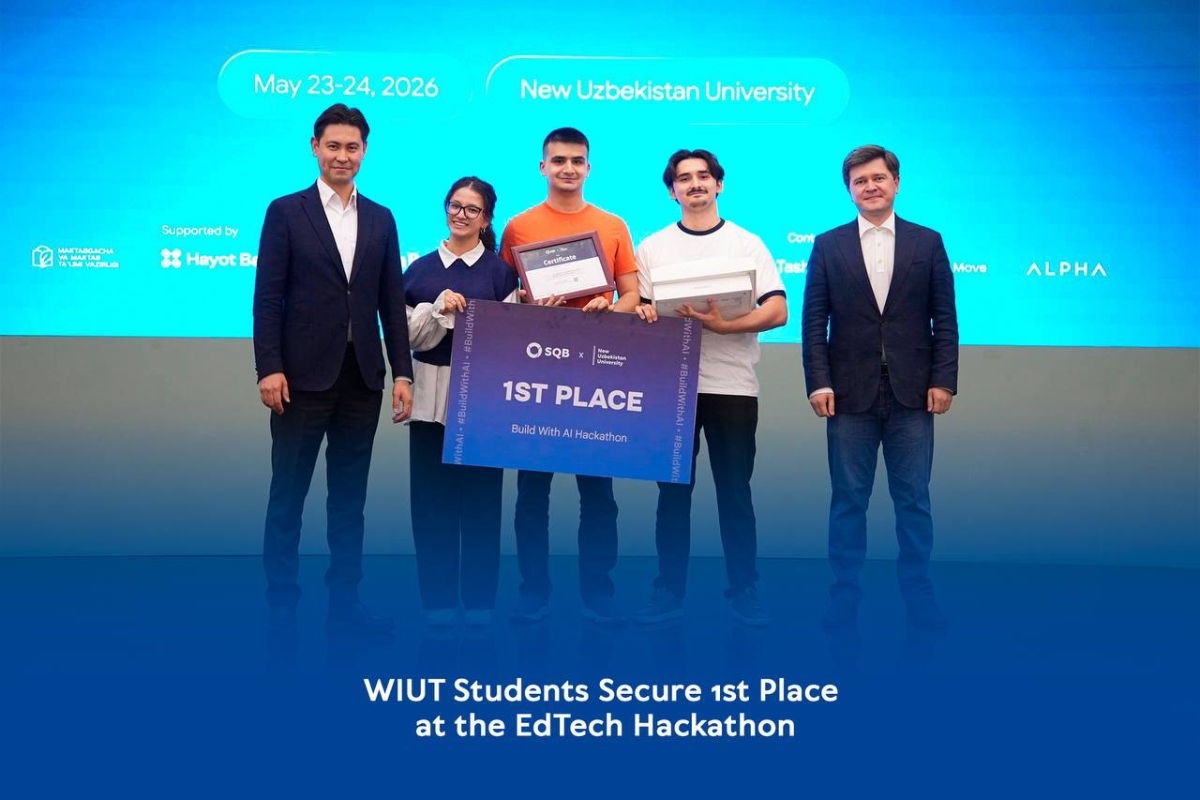 WIUT Students Secure 1st Place at the EdTech Hackathon
